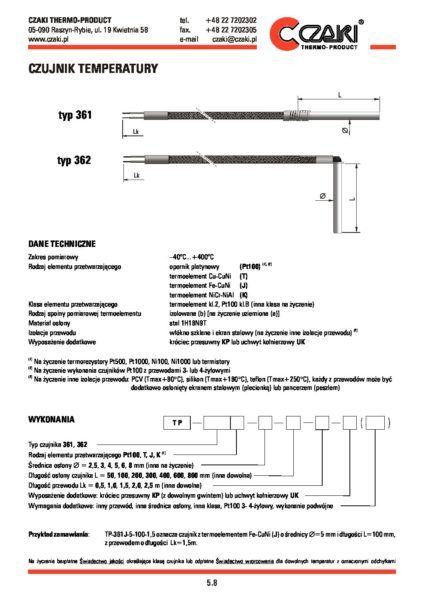Temperature sensor TP-361