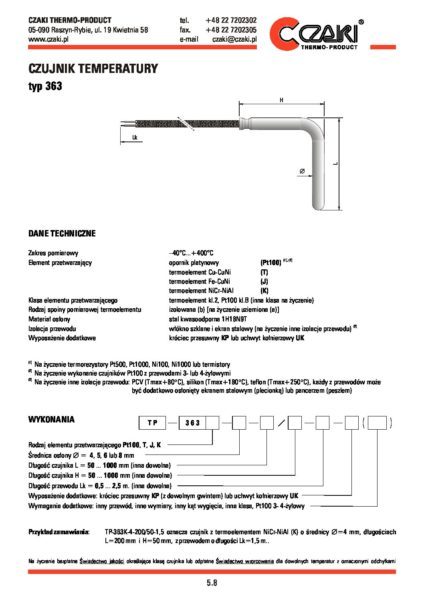 Temperature sensor TP-363