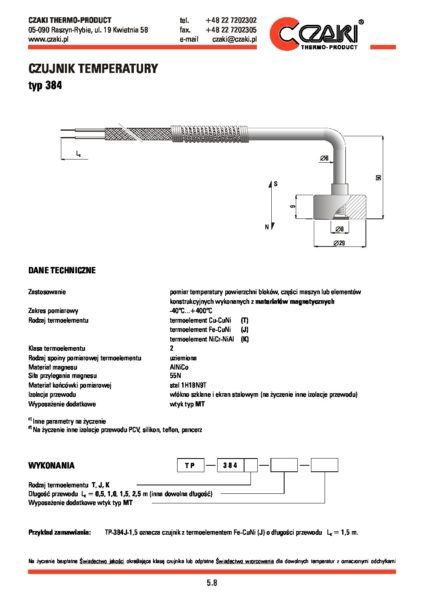 Temperature sensor TP-384