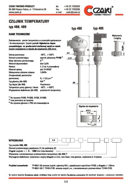 Temperature sensor TP-488