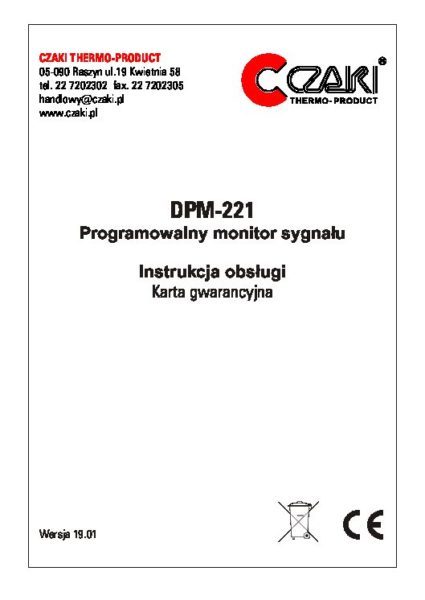 Programowalny monitor sygnału DPM-221