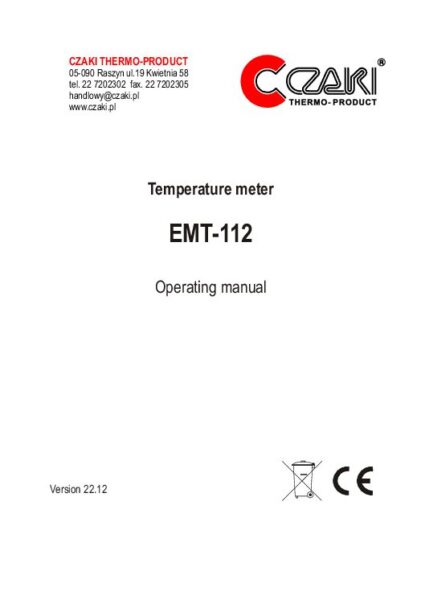 Tablicowy miernik temperatury EMT-102