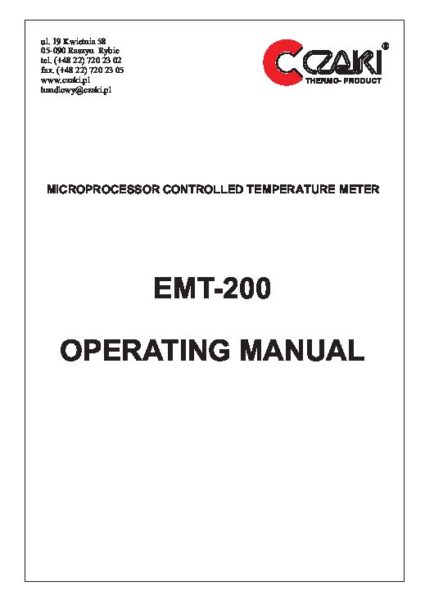 Tablicowy miernik temperatury EMT-200 z alarmami, interfejsem szeregowym, programowalny