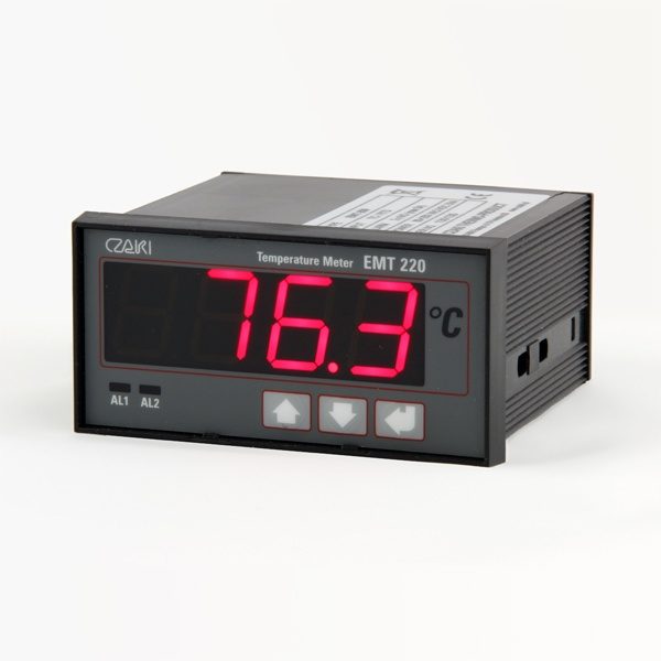Tablicowy miernik temperatury EMT-220, programowalny, z dwoma wyjściami alarmowymi