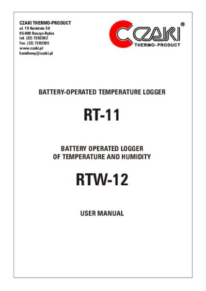 Rejestrator temperatury RT-11-1