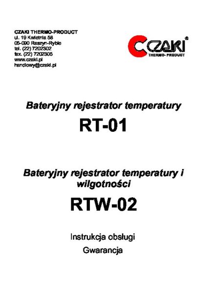 Rejestrator temperatury RT-01