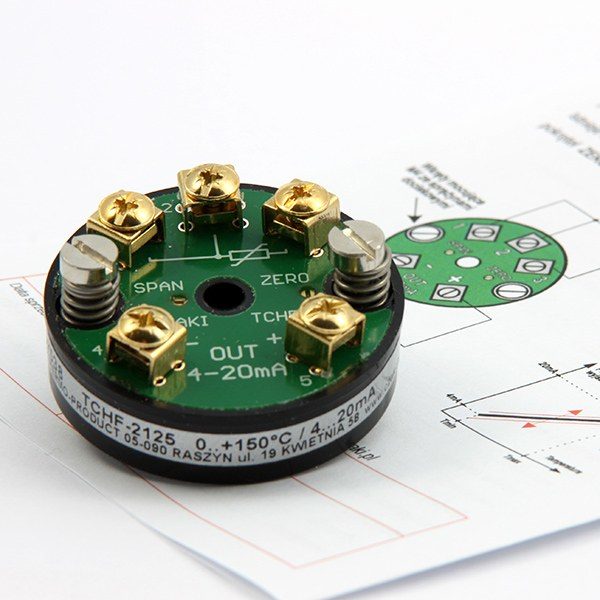 TCHF Analogue, head-mount temperature transmitter (Pt100, 4-20mA)