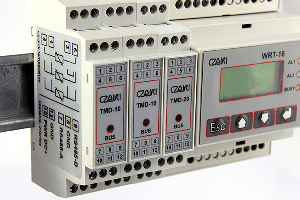 Rejestrator temperatury WRT-16M - wielokanałowy, Modbus-RTU, magistrala RS485