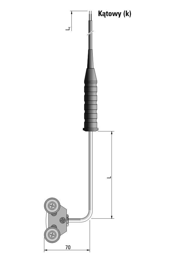 Temperature sensor TP-124, springy ribbon thermocouple