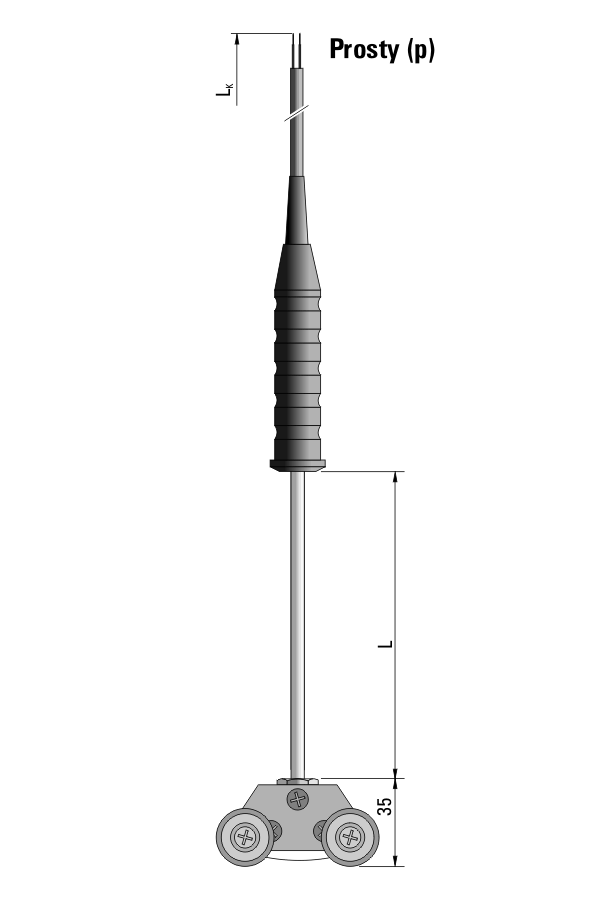 Temperature sensor TP-124, springy ribbon thermocouple