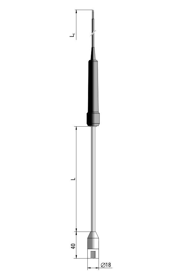 Czujnik temperatury TP-125, sprężysty termoelement