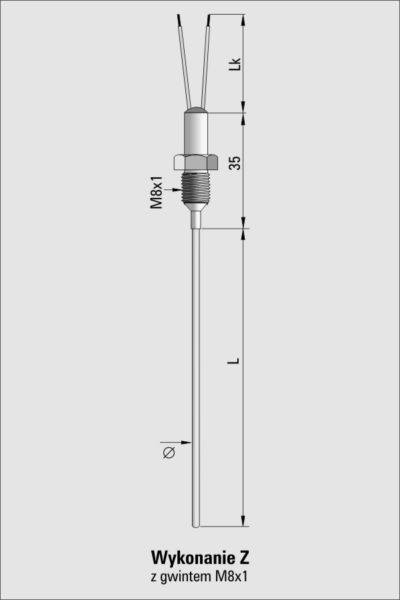 Temperature sensor TP-211_214 sheathed thermocouple