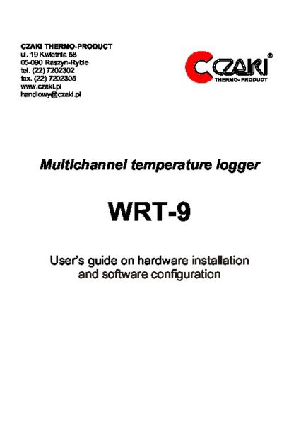 WRT-9 zestaw do rejestracji temperatury