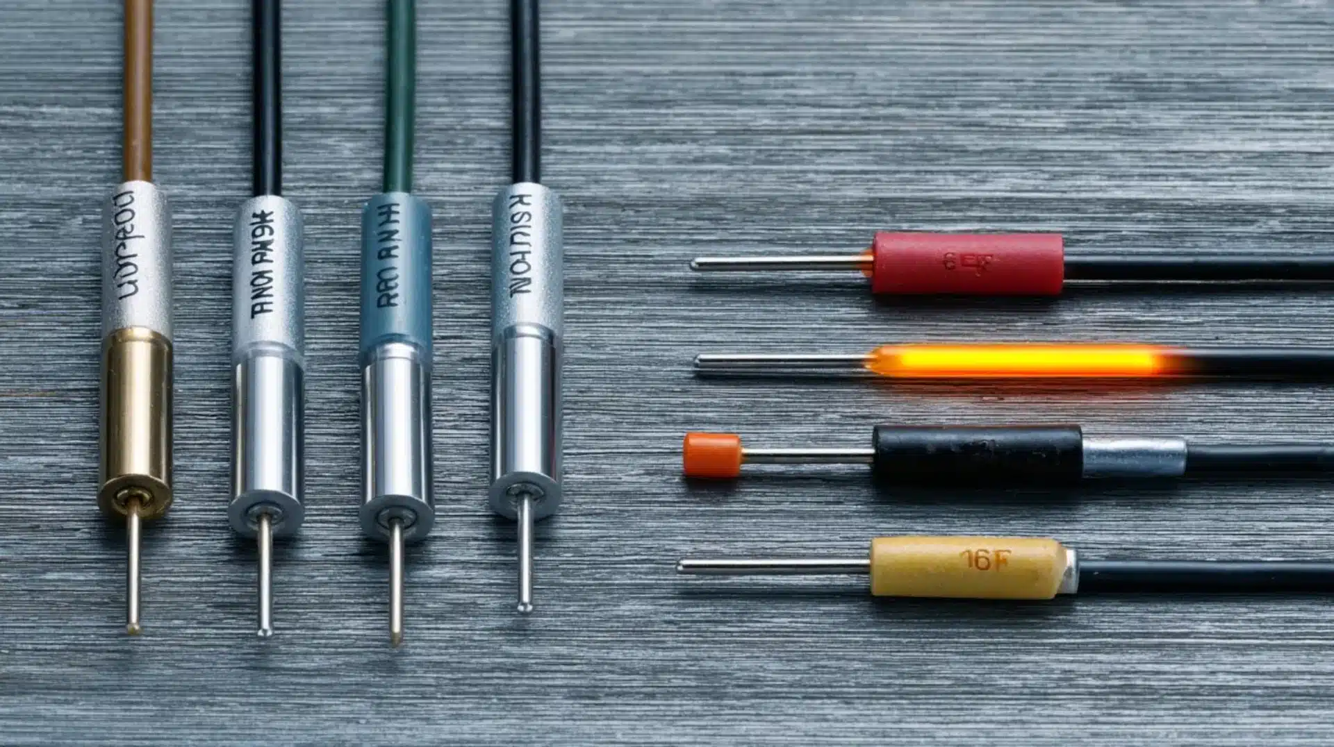 Kilka różnych modeli czujników temperatury