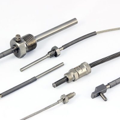 Temperature sensors for feeds cylinders, extruding presses, injection moulds