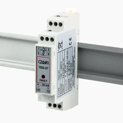 TED-27 Programmable rail-mount transmitter (DIN rail, 4-20mA output)