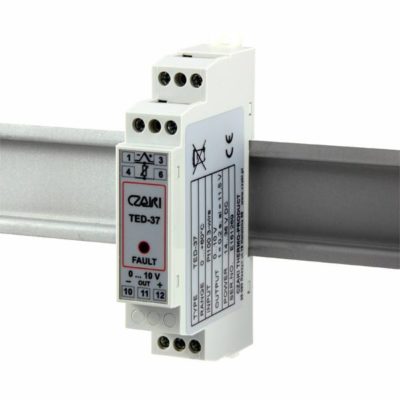 TED-37 Programmable rail-mount transmitter (DIN rail, 0-10V output)