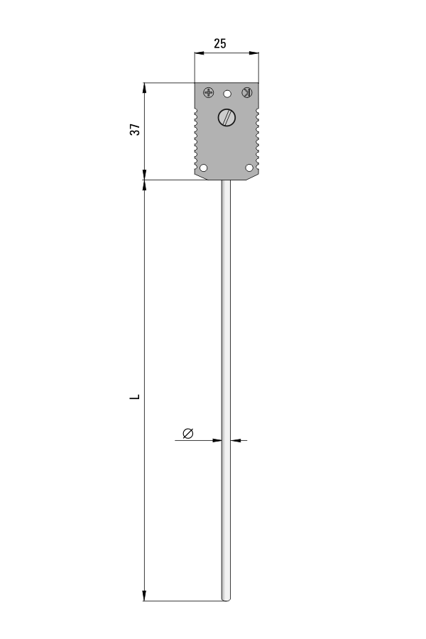 Czujnik temperatury TP-241_243 (termoelement płaszczowy, gniazdo ST-G)