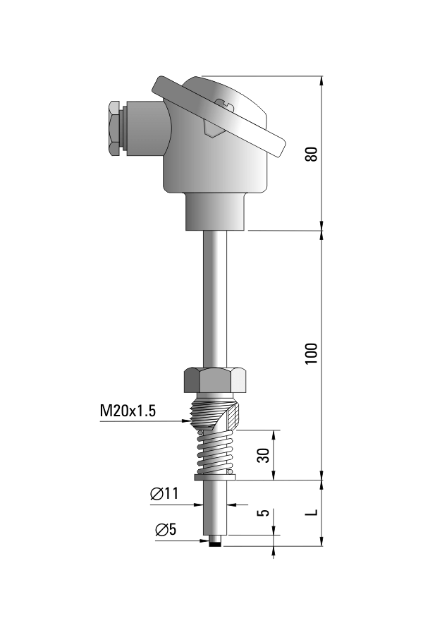 Czujnik temperatury TP-535 (powierzchnia łożysk, tulei, walców)