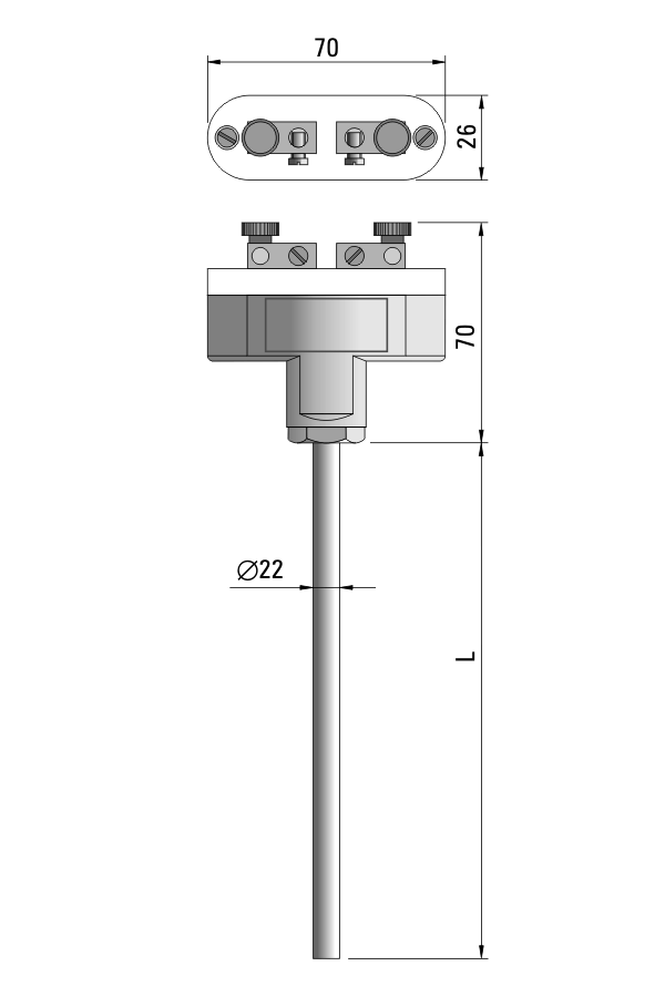 Czujnik temperatury TP-692 (żaroodporny)