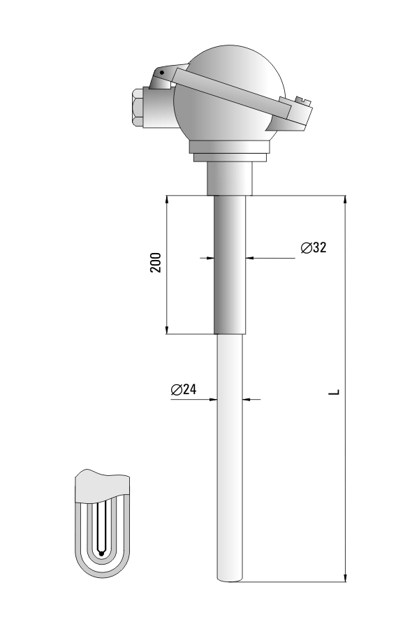 Czujnik temperatury TP-831_833 (podwójna osłona ceramiczna)