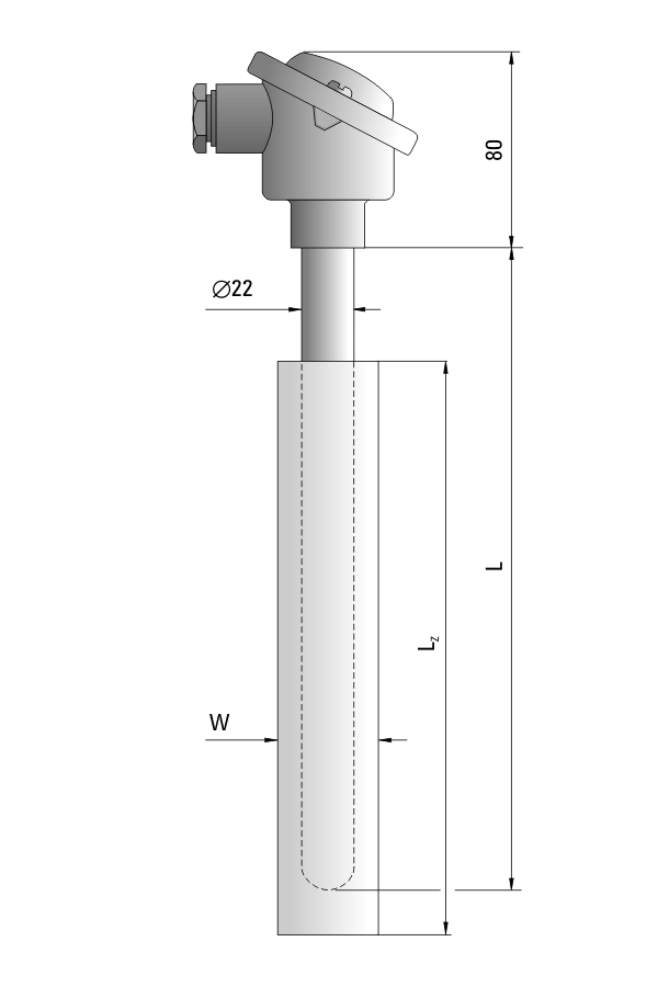 Czujnik_temperatury TP-931_934 (osłona z węglika krzemu)